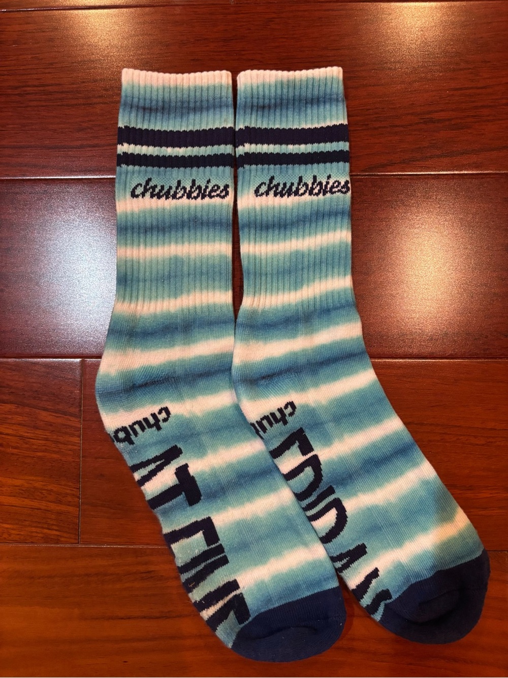 Chubbies Blue Tie Dye Socks